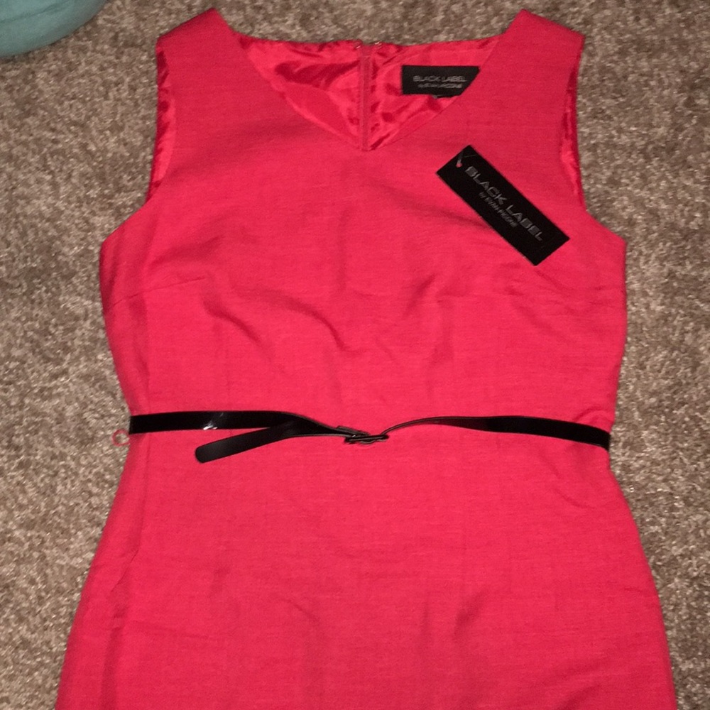 Red business style dress